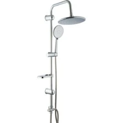 Shower Column With Hand Attachment And Soap Dish Chrome | Adexa 033