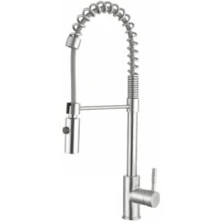 Kitchen Sink Mixer Tap Pullout Spray Spout Single Lever Stainless Steel | Adexa 3047109