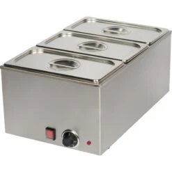 Commercial Bain Marie 3xGN1/3 Including 3 Containers With Lid | Adexa ZCK165B3