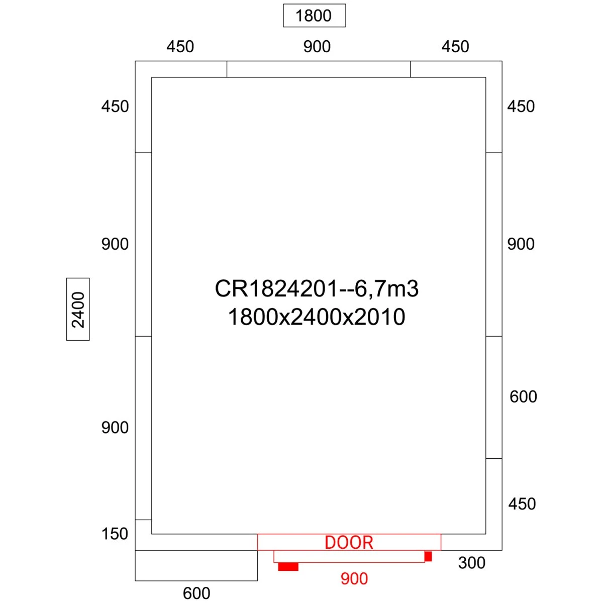 Cold Room With Cooling Unit 1800x2400x2010mm Volume 6.8m3 | Adexa CR1824201 - Image 4