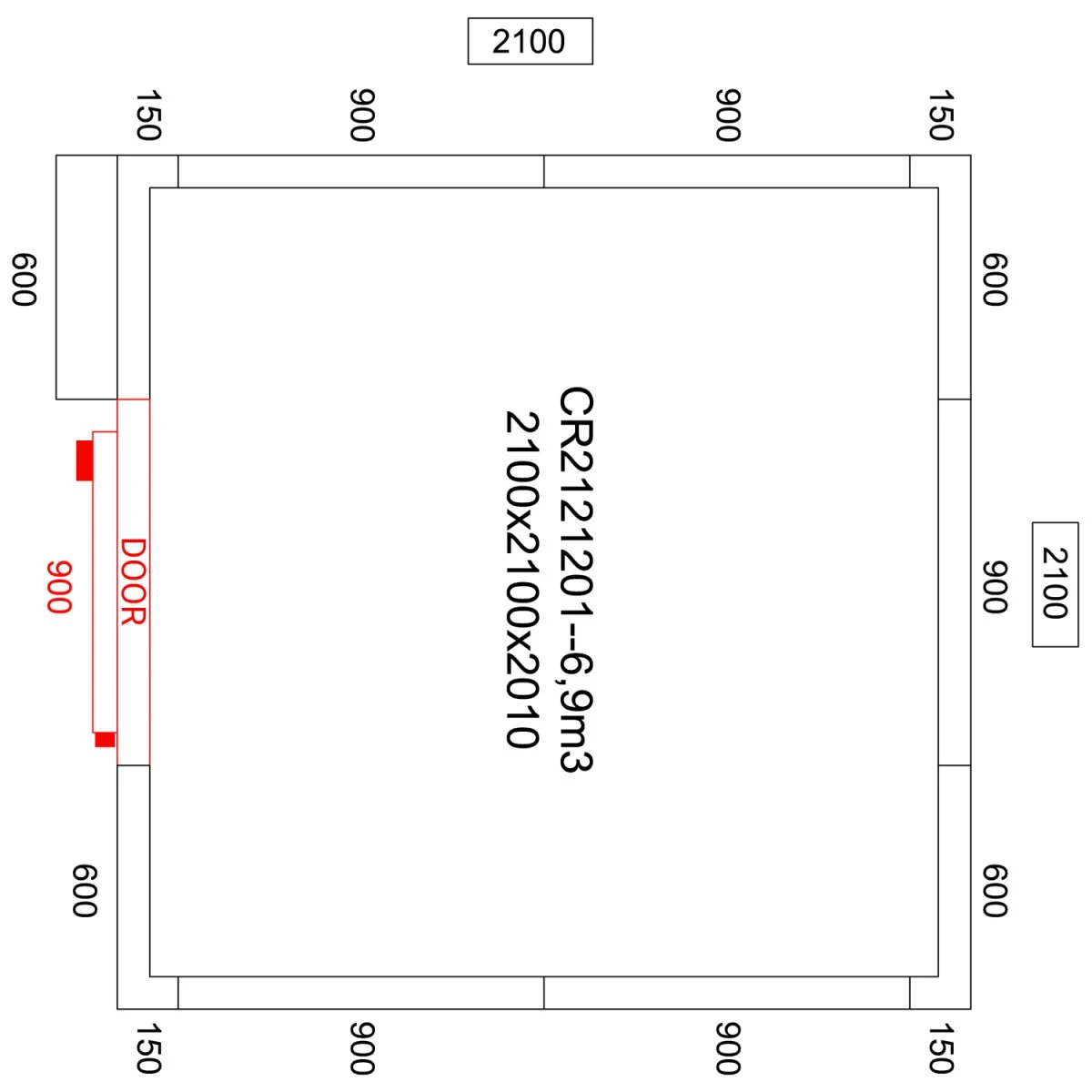 Freezer Room With Freezing Unit 2100x2100x2010mm Volume 7.0m3 | Adexa FR2121201 - Image 4