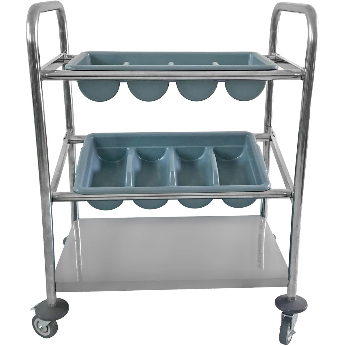 Cutlery & Tray Trolley 2 Trays & Undershelf 570x350x860mm | Adexa CTT2 4 Cutlery & Tray Trolley 2 Trays & Undershelf 570x350x860mm | Adexa CTT2 - Image 2