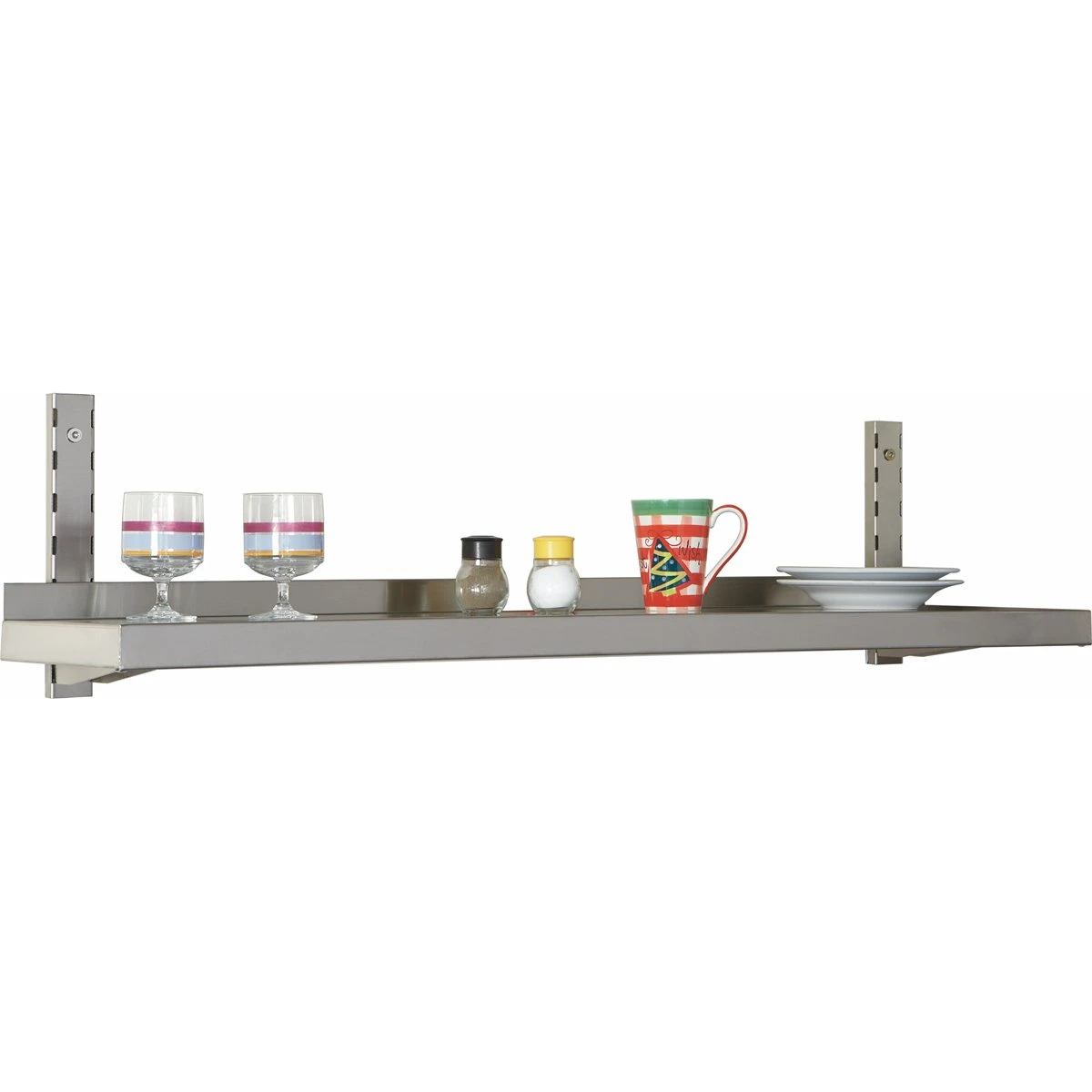 Wall Shelf 1 Level 1600x400mm Stainless Steel | Adexa THWBS1R164 - Image 2