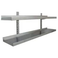 Wall Shelf 2 Levels 1500x400mm Stainless Steel | Adexa VWS1542
