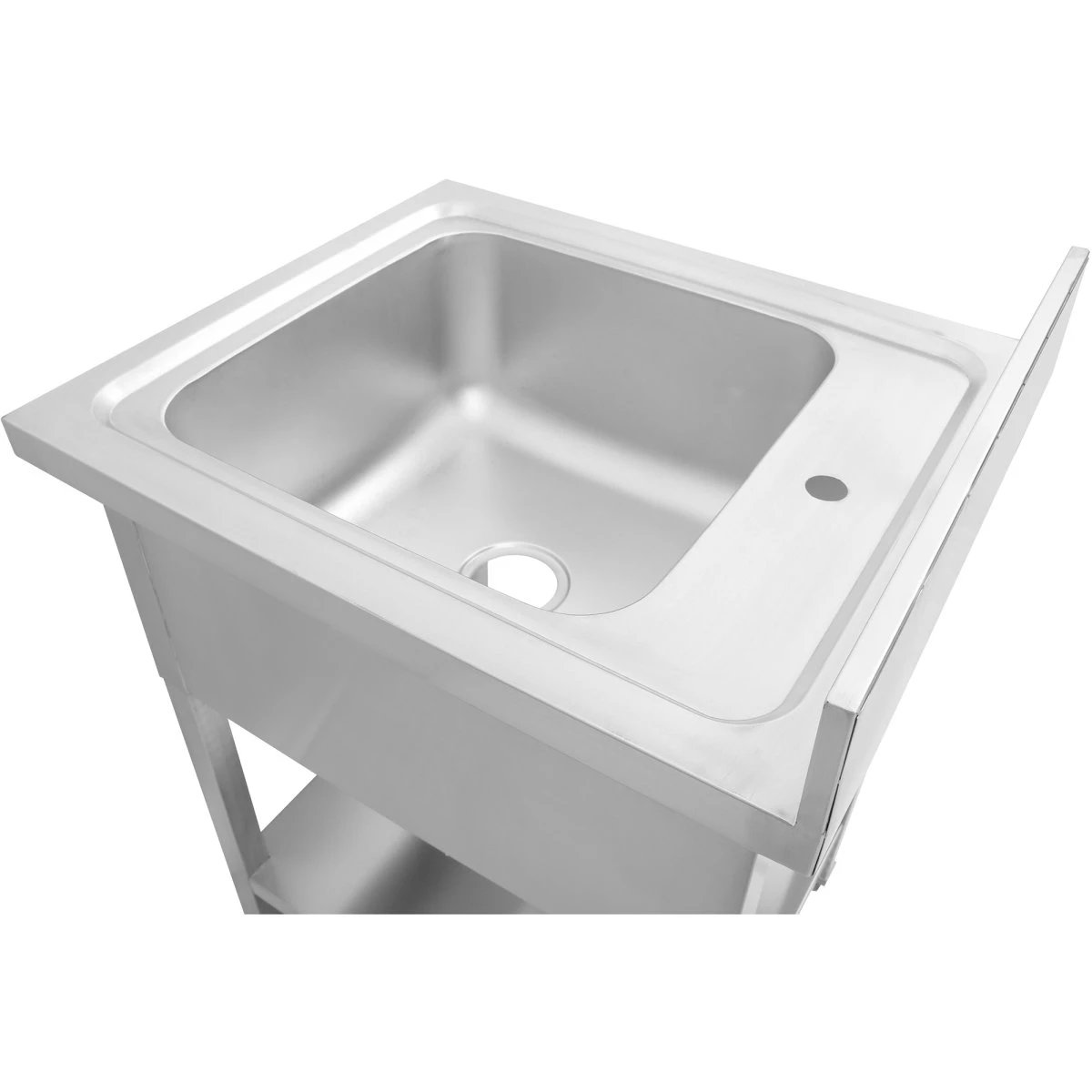 Commercial Sink Stainless Steel 1 Bowl Bottom Shelf Splashback 800mm Depth 600mm | Adexa THSTR86BM1 - Image 3