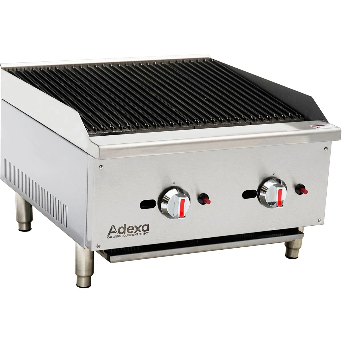 Professional Natural Gas Chargrill 2 Burners 15kW | Adexa ECB24S