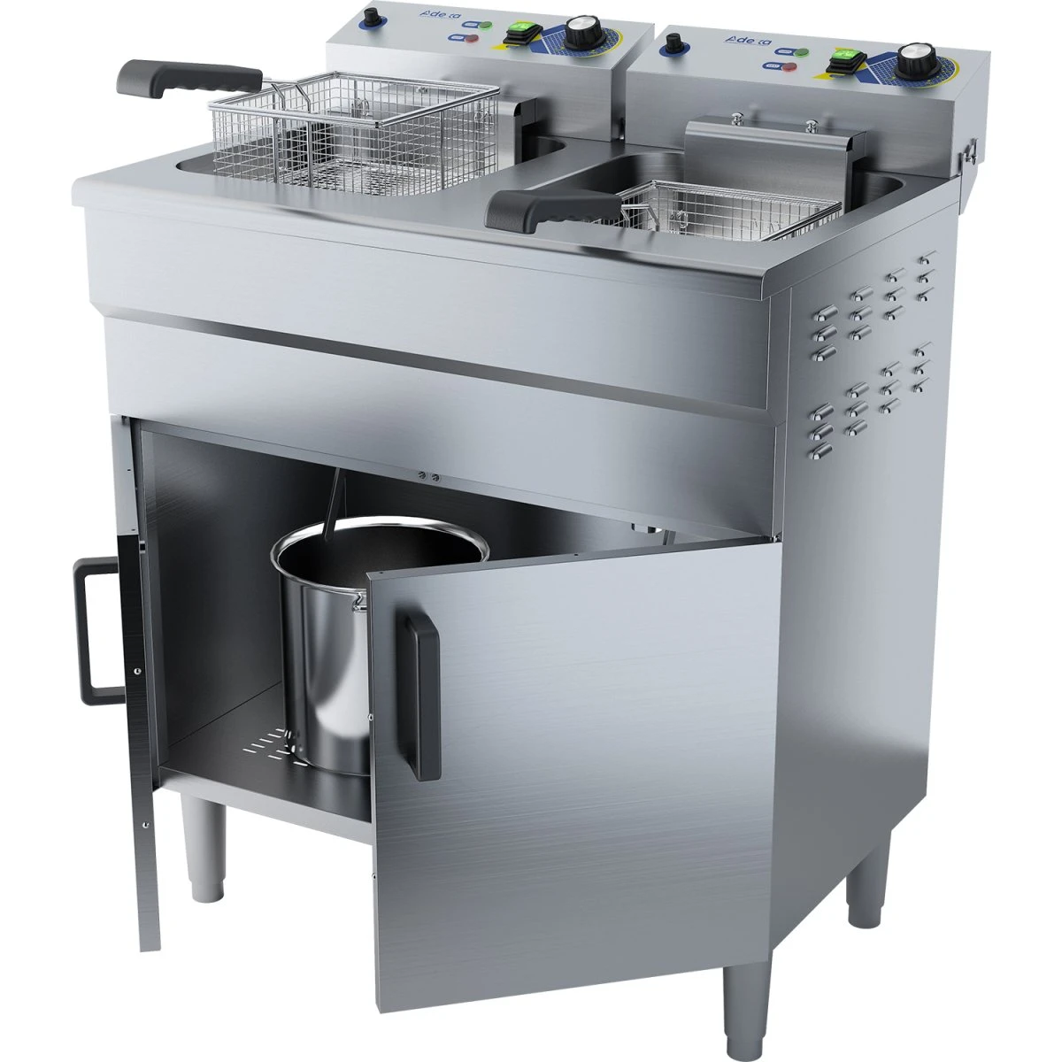 Commercial Fryer Double Electric 2x16 Litre 6kW Free Standing | Adexa EF162VC - Image 2