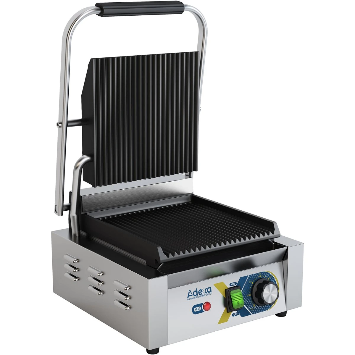 Heavy Duty Panini Contact Grill Single Ribbed | Adexa EGD10C 4 Heavy Duty Panini Contact Grill Single Ribbed | Adexa EGD10C - Image 2
