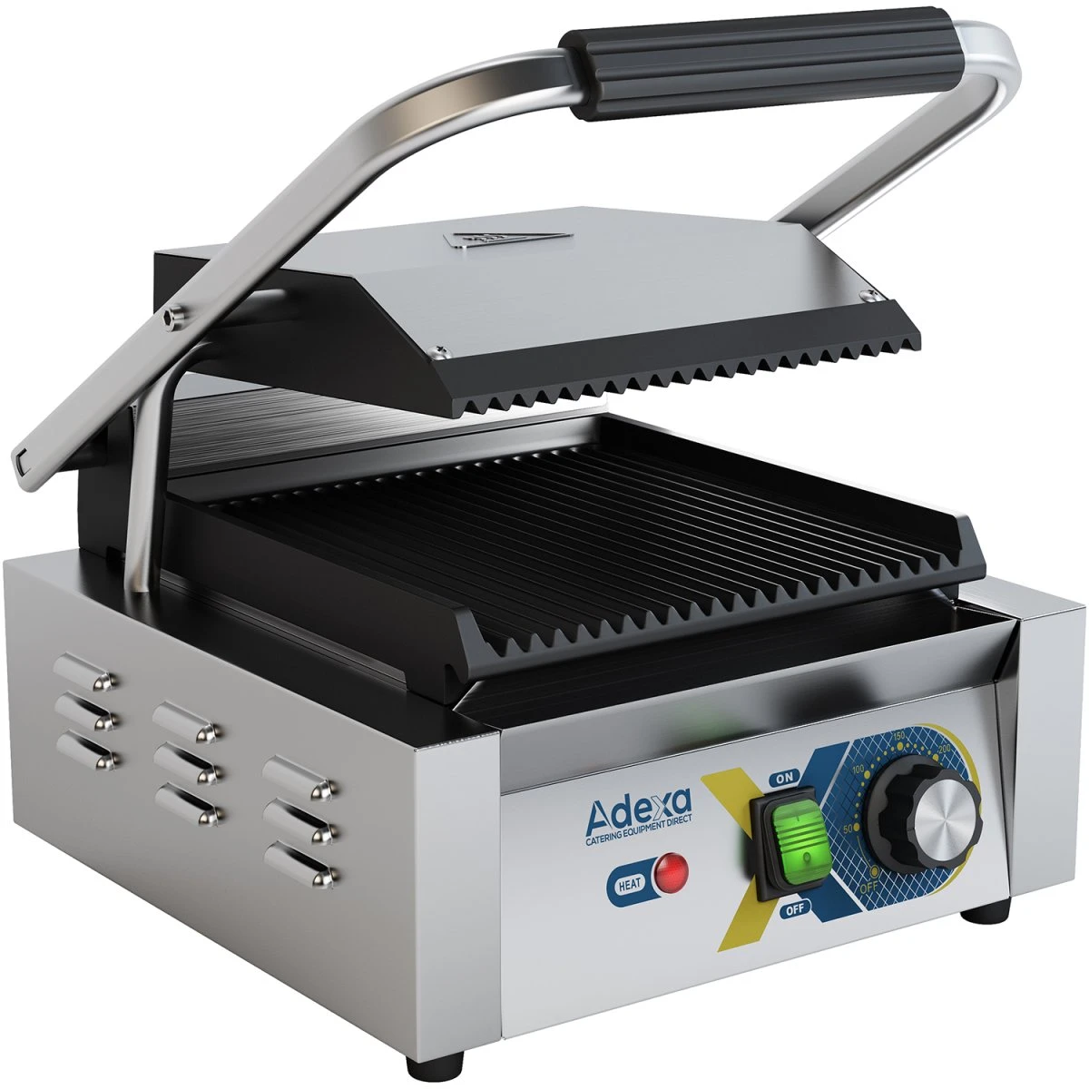 Heavy Duty Panini Contact Grill Single Ribbed | Adexa EGD10C 3 Heavy Duty Panini Contact Grill Single Ribbed | Adexa EGD10C