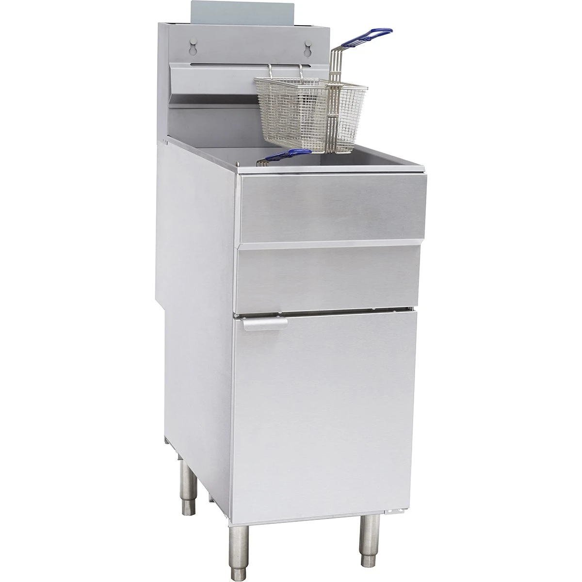 Twin Basket Professional Free Standing Fryer Natural Gas Single Tank 25 Litres 35kW | Adexa GF120