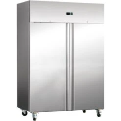 Commercial Refrigerator Upright Cabinet 1476 Litres Stainless Steel Twin Door GN2/1 Ventilated Cooling | Adexa THL1410TN