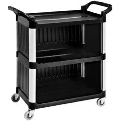 Professional Cabinet Utility/Cleaning Trolley Multi-purpose 3 Tier 1020x500x960mm | Adexa GX032DM