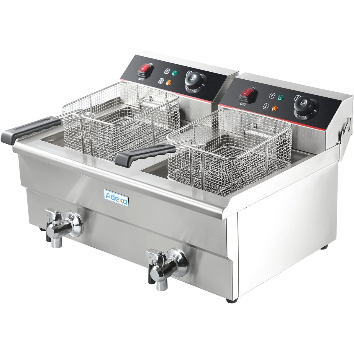 Commercial Fryer Double Electric 2x13 Litre 10kW Countertop | Adexa HEF132V