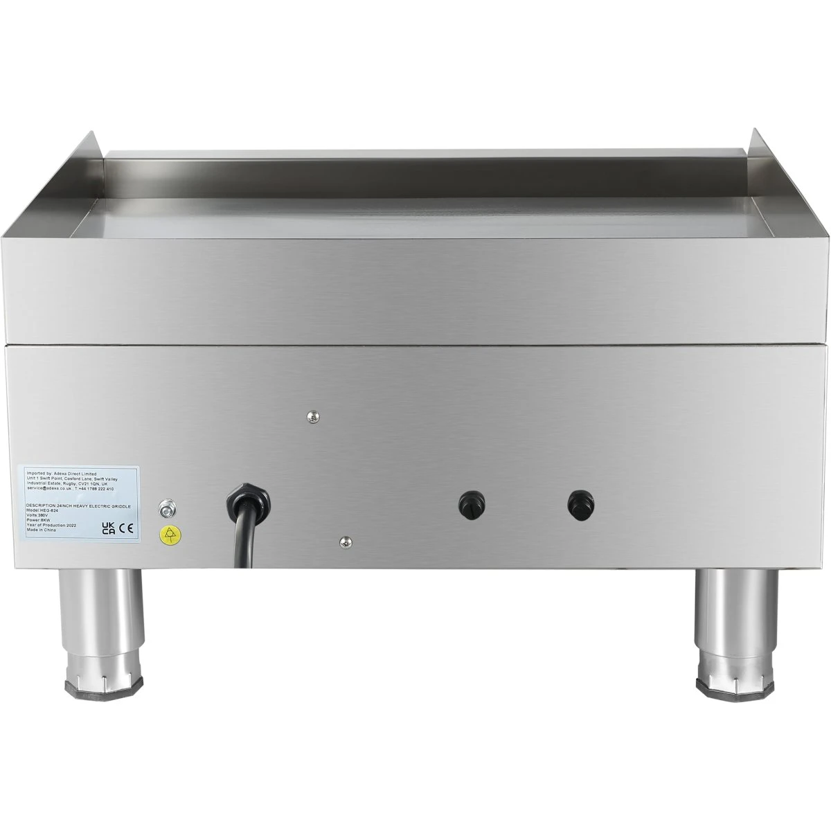 Commercial Griddle Smooth 610x620x360mm 8kW Electric | Adexa HEG824 - Image 4