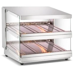 Commercial Countertop Heated Display Cabinet 85 Litres Stainless Steel | Adexa HW85