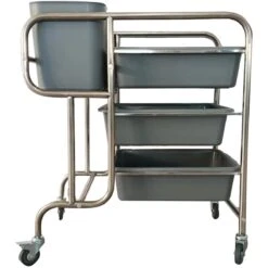 Professional Stainless Steel Bussing Trolley 800x460x950mm | Adexa JYJRC04R2
