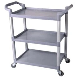 Professional Utility Trolley Multi-purpose 3 Tier Grey 860x420x930mm | Adexa JYXUC405GREY