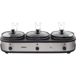 Ceramic Pot Slow Cooker 3x2.5 Litres | Adexa NSC325