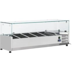 Refrigerated Servery Prep Top 1200mm 4xGN1/3 Depth 380mm Glass Top | Adexa GT512