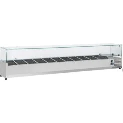 Refrigerated Servery Prep Top 2000mm 10xGN1/4 Depth 330mm | Adexa THV2000/330