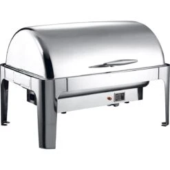 Roll Top Chafer Electric Heating GN1/1 Stainless Steel Mirror Polish 9 Litres | Adexa RA2301BE