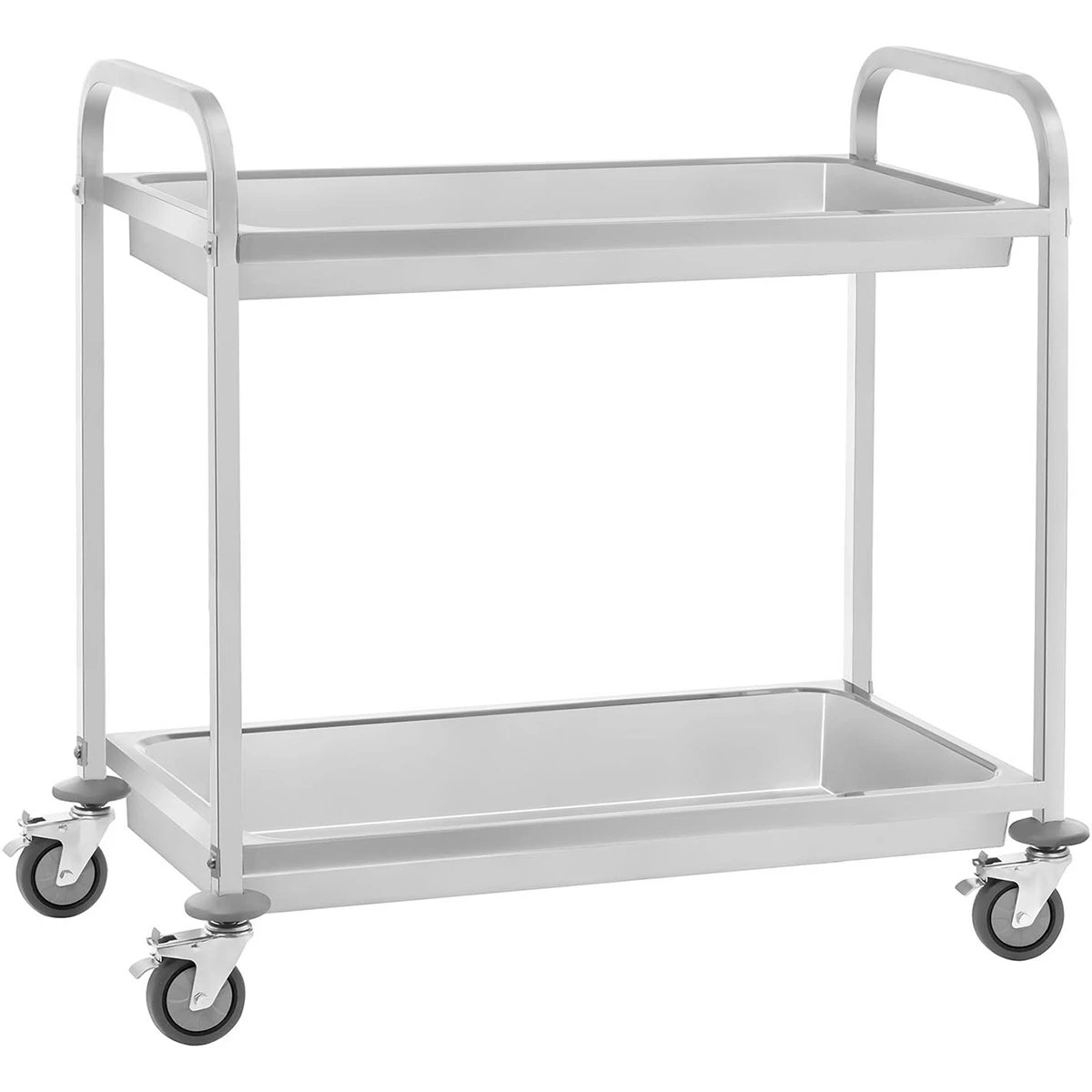 Deep Tray Serving/Service/Clearing Trolley Stainless Steel 2 Tier 810x460x850mm | Adexa RDT2B