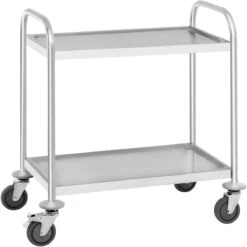 Commercial Serving/Service/Clearing Trolley Stainless Steel 2 Tier 860x540x940mm | Adexa RST2A