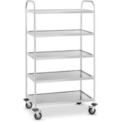 Commercial Serving/Service/Clearing Trolley Stainless Steel 5 Tier 860x540x1560mm | Adexa RST5A