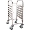 Rack/Tray/Pan Trolley Stainless Steel Gastronorm GN1/1 6 Tier | Adexa RT1106