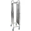 Rack/Tray/Pan Trolley Stainless Steel Bakery 600x400mm 15 Tier 470x620x1700mm | Adexa RT6415