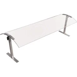 Acrylic Stand Alone Sneeze Guard With Stainless Steel Frame 1524x417x527mm | Adexa SASG1660