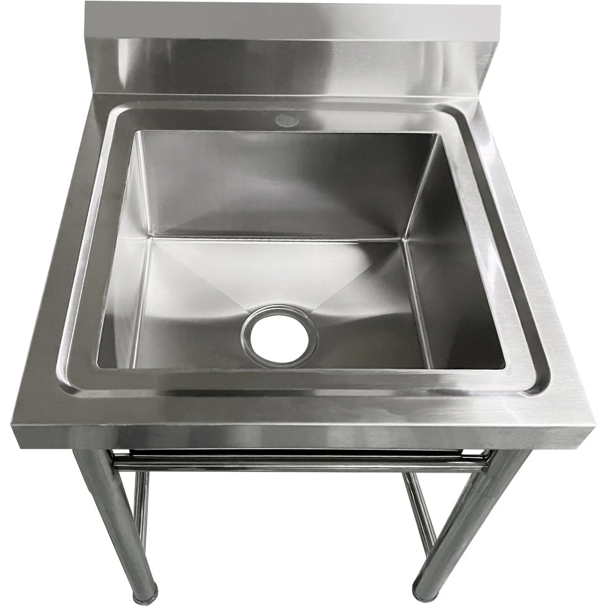 Commercial Sink Stainless Steel 600x600x900mm 1 Bowl Splashback | Adexa SINK6060 - Image 2