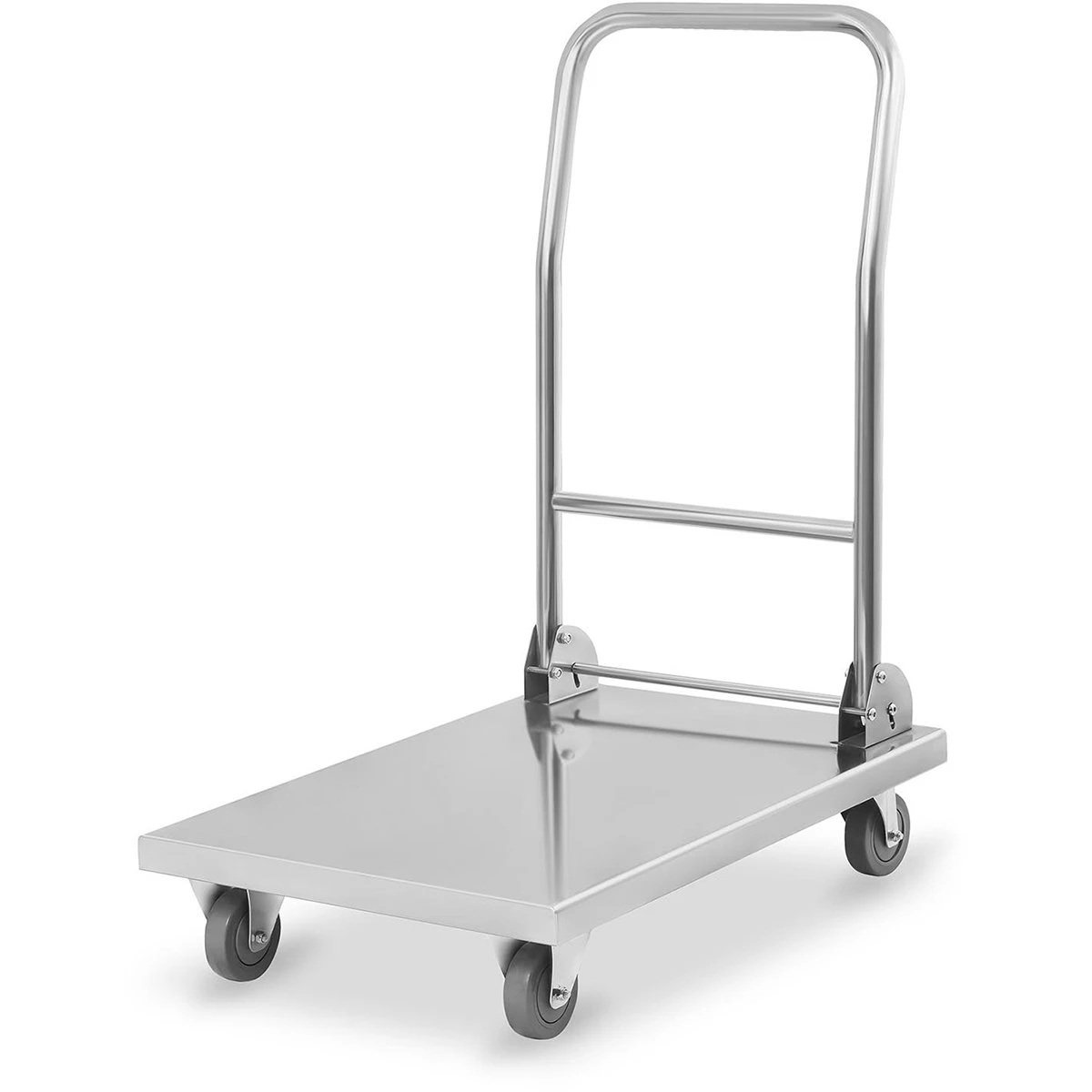 Platform Trolley Stainless Steel 500kg Folding Handle 820x520x970mm | Adexa ST047B