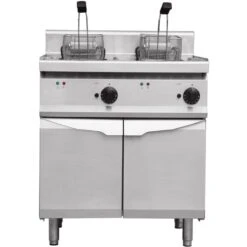 Professional Free Standing Fryer Electric Twin Tank 2x20 Litres 24kW | Adexa THE7F1818M