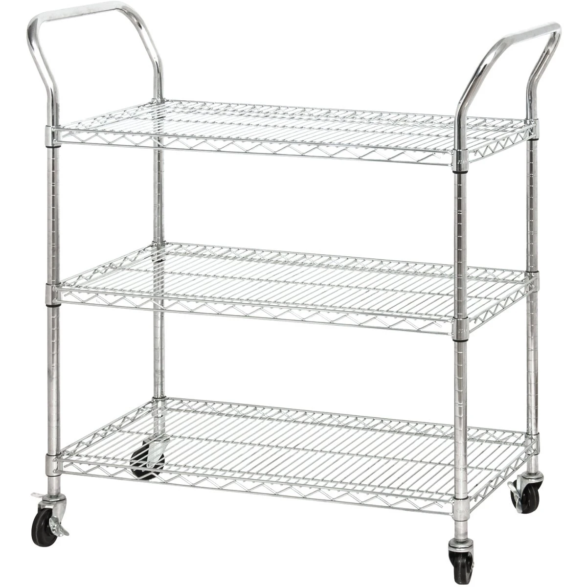 Commercial Utility Cart Chrome Wire 3 Tier 900x450x1100mm | Adexa TR9045110A3CW 3 Commercial Utility Cart Chrome Wire 3 Tier 900x450x1100mm | Adexa TR9045110A3CW