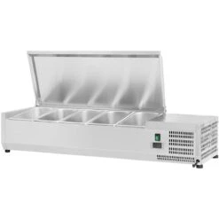 Refrigerated Servery Prep Top 1200mm 4xGN1/3 Depth 380mm Stainless Steel Lid | Adexa GA512