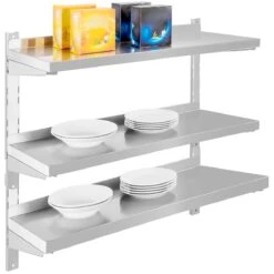 Wall Shelf 3 Levels 2000x300x900mm Stainless Steel | Adexa WSWB30200