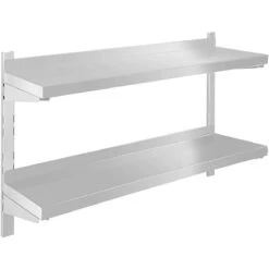 Wall Shelf 2 Levels 1200x350x600mm Stainless Steel | Adexa WM12035B