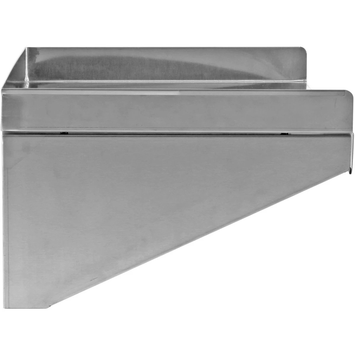 Wall Shelf 1 Level 3 Sides Upturn 1200x400x254mm Stainless Steel | Adexa WSW400120B - Image 2