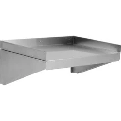 Wall Shelf 1 Level 3 Sides Upturn 600x400x254mm Stainless Steel | Adexa WSW40060B