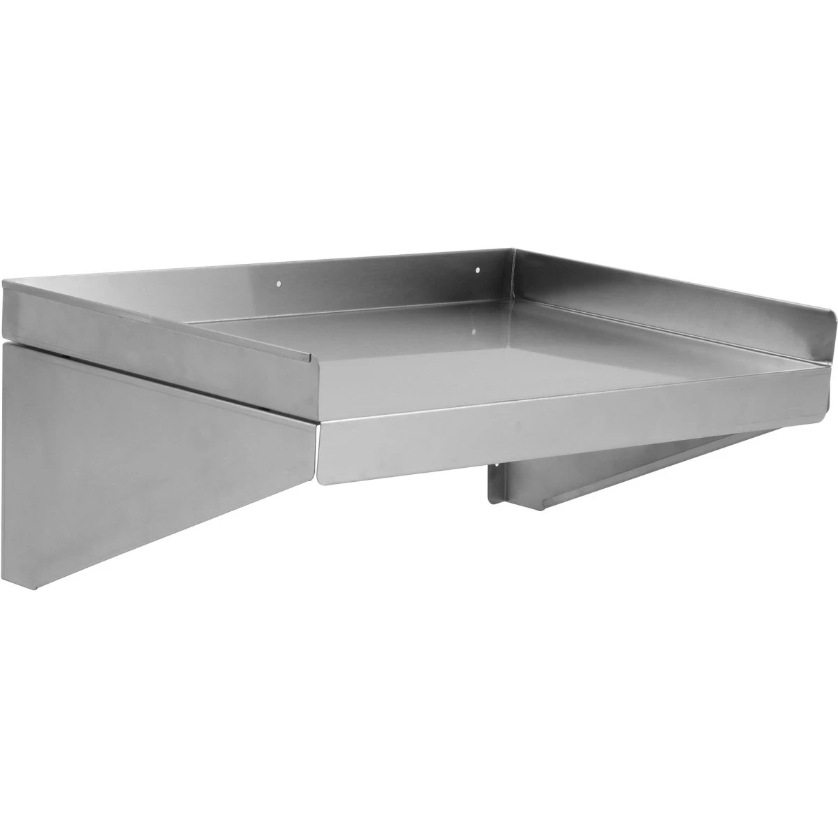 Wall Shelf 1 Level 3 Sides Upturn 1200x400x254mm Stainless Steel | Adexa WSW400120B