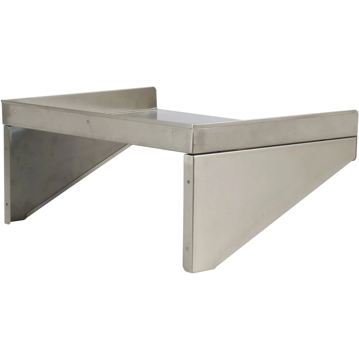 Wall Shelf 1 Level 3 Sides Upturn 1200x400x254mm Stainless Steel | Adexa WSW400120B - Image 3